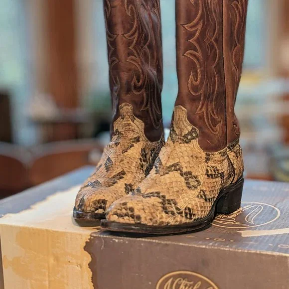 J Chisholm Rattlesnake Boots Size 8.5 D